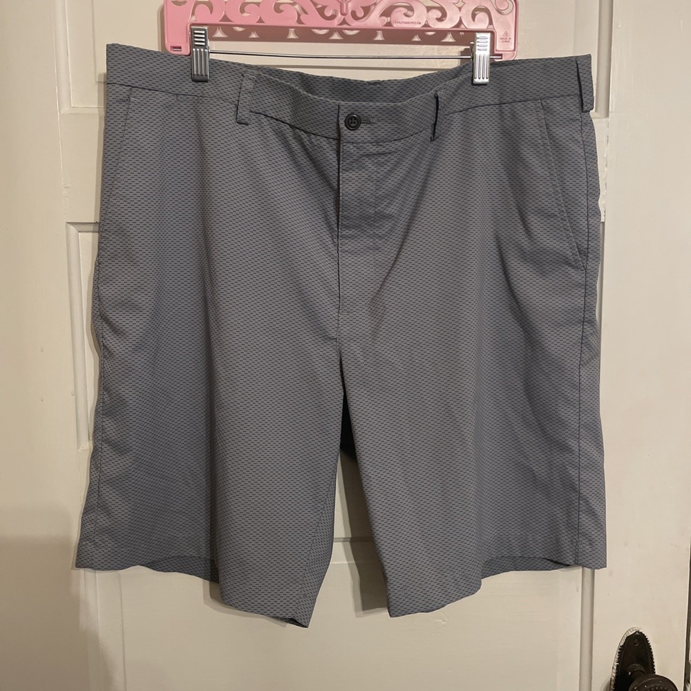 40 PGA Tour Golf Shorts Light Blue Patterned Lightweight Quik Dri Hip Core